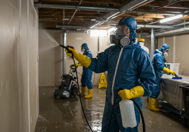 Basement Sanitization and Antimicrobial Treatment process in Linwood, PA